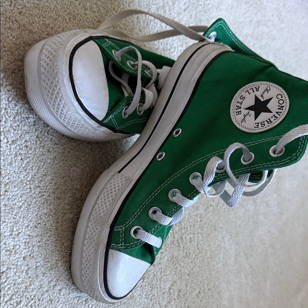Converse Chuck Taylor All Star Platform Kelly Green High-Top, Men’s 5/ Women’s 7 - Picture 6 of 6